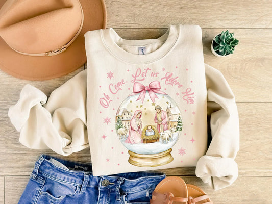 Adore Him Snow Globe Sweatshirt